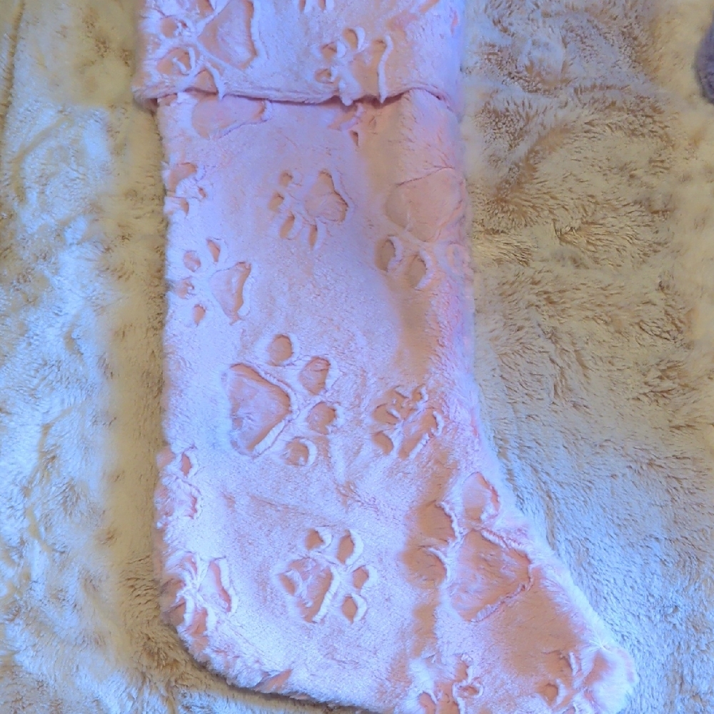 Pink Paw Print Holiday Stocking $69 Each